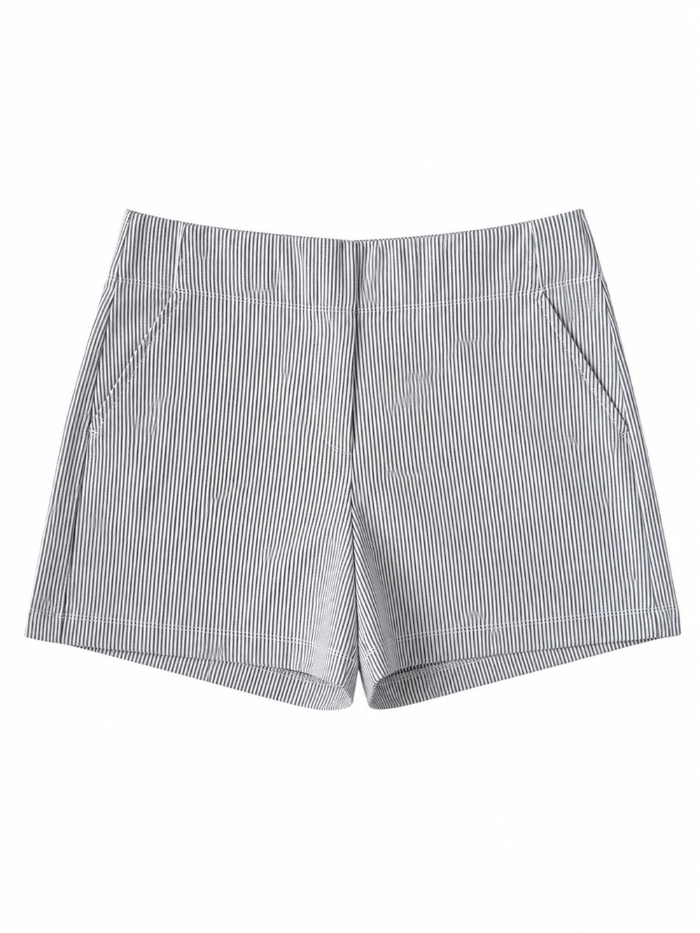 Max Studio High-Waisted Pinstripe Pull-On Shorts Size Medium